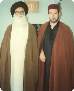 عکس علامه طهرانی در کنار محمد تیجانی از علمای تونس