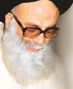 عکس از مرحوم علامه سید محمد حسین طهرانی در کهنسالی