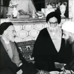 عکس علامه طهرانی در کنار استادش علامه طباطبایی